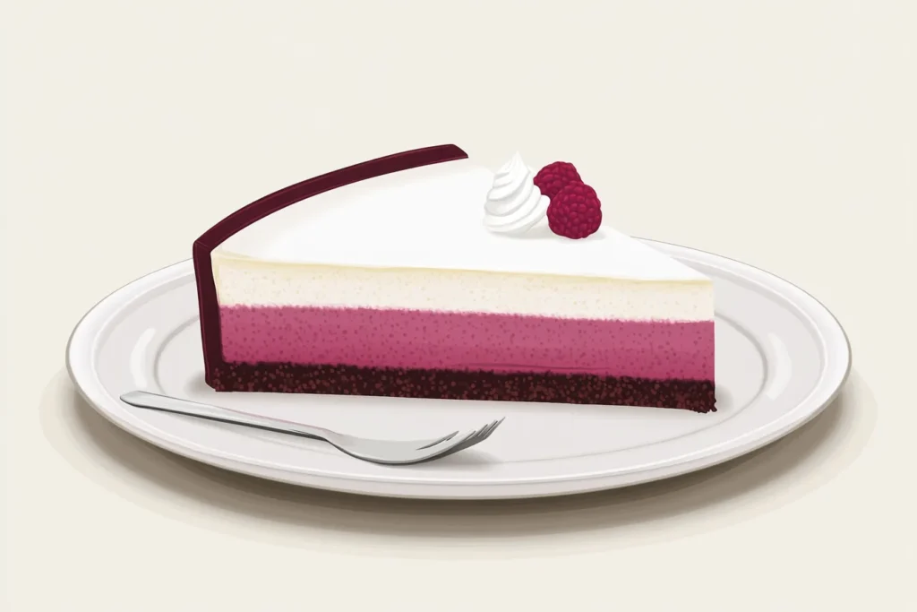 Nutrition facts label for a slice of cheesecake	