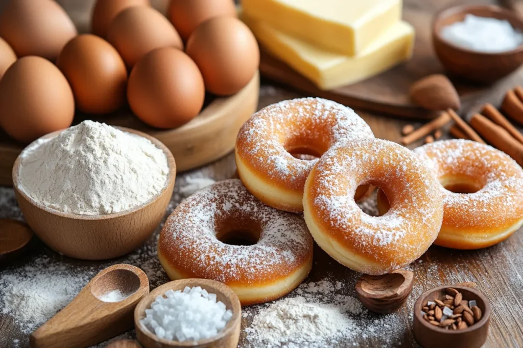 Sugar free donuts wrapped for freezing on parchment
