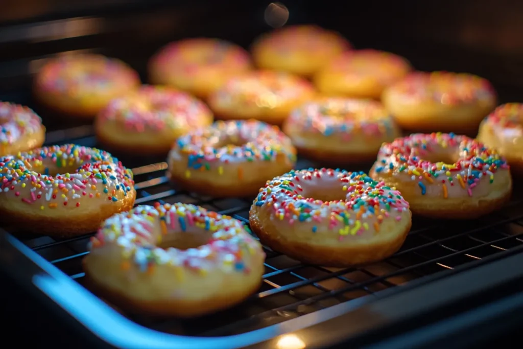 Dipping sugar free donuts in rich chocolate glaze