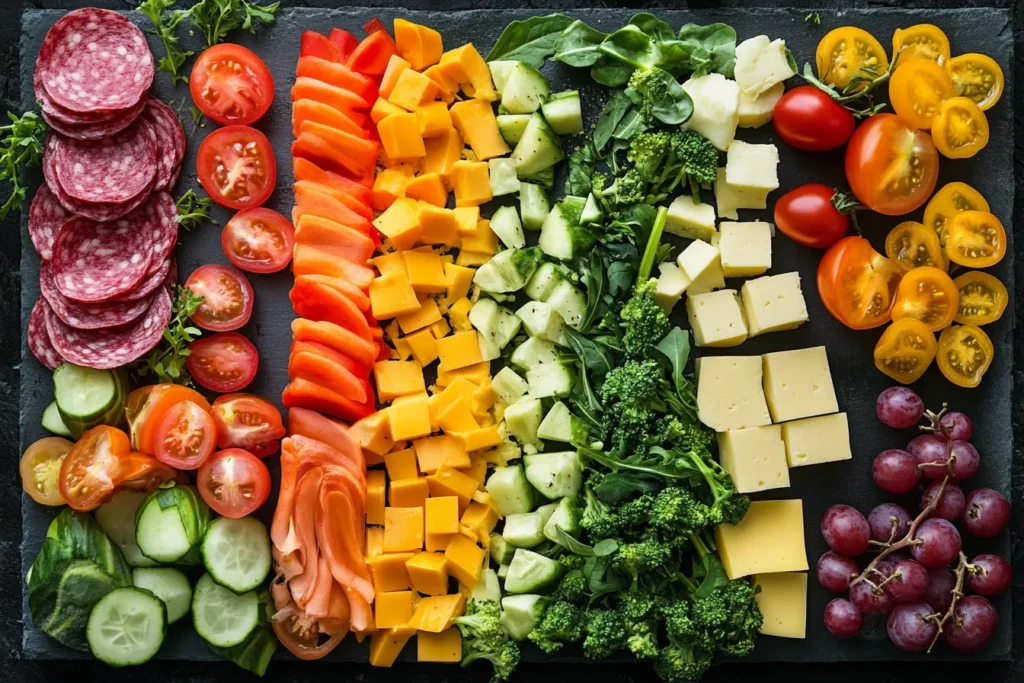 Nutritional values for a cheese and greens omelet showing calories and macros