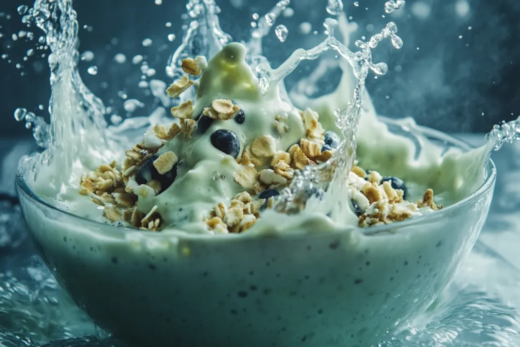 Example of a common smoothie bowl mistake: too watery and sinking toppings