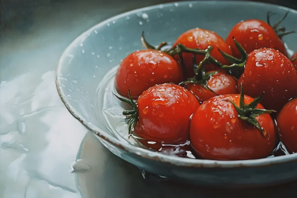 Overly watery tomato salad from not draining properly