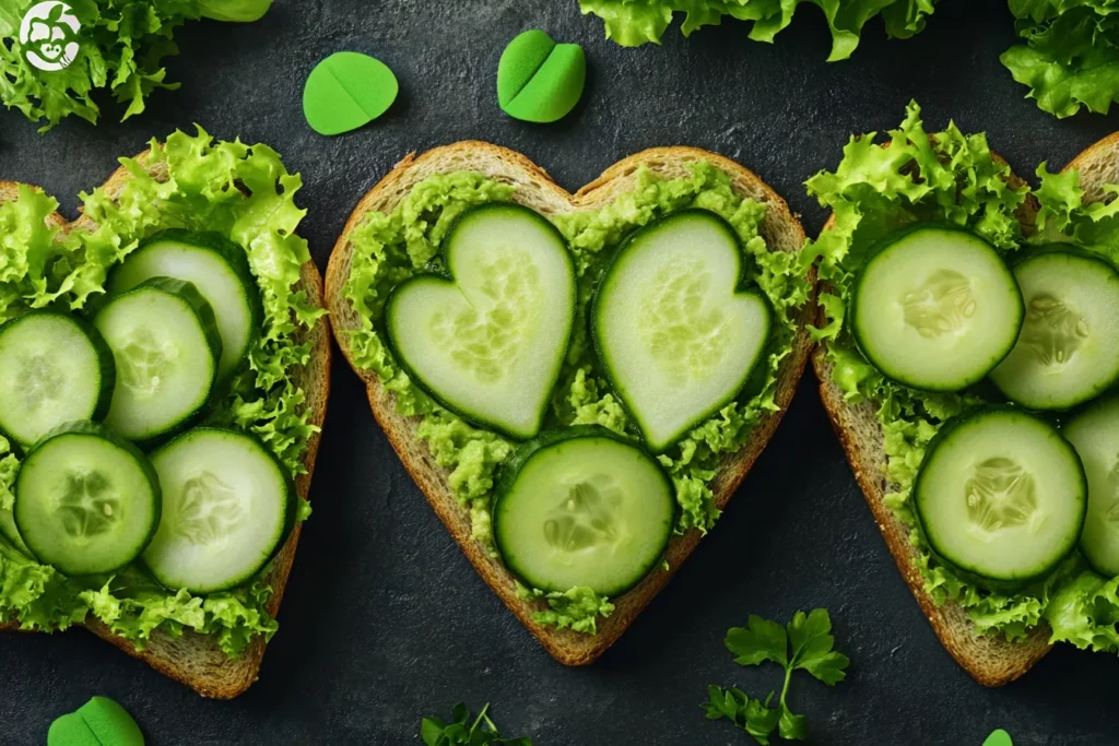 Vegan avocado sandwich with chickpeas and cucumber on whole grain bread
