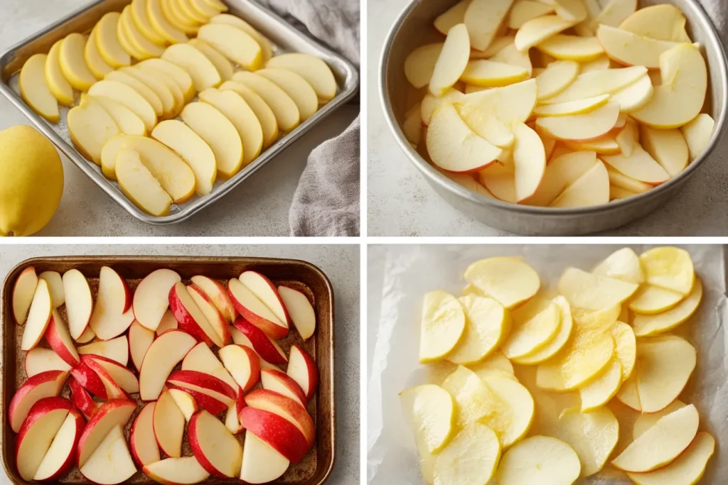 Four-step process for making cinnamon apple chips at home	