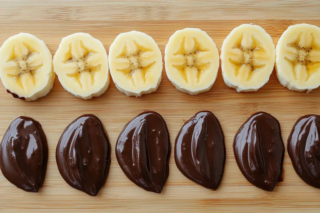 Visual guide to making frozen banana bites at home