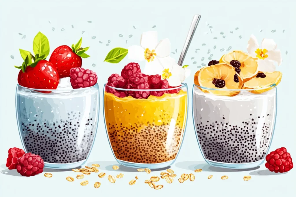 Chart comparing coconut chia pudding to other breakfasts