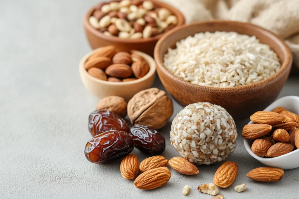 Nutritional facts for one date and nut energy ball	