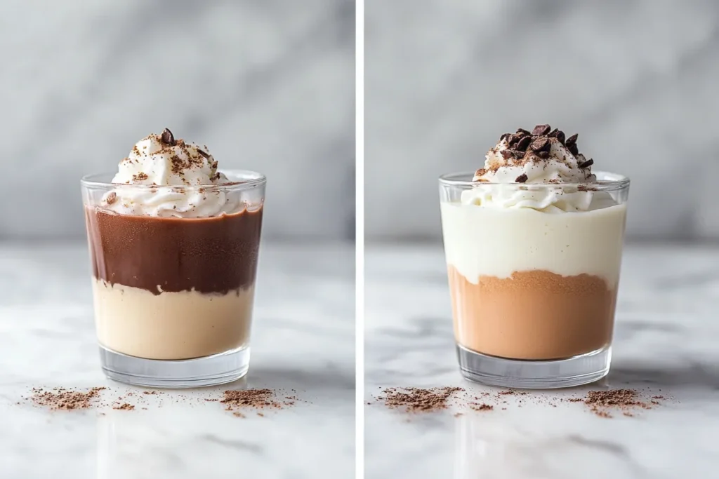 Comparing failed mousse textures vs a perfect one
