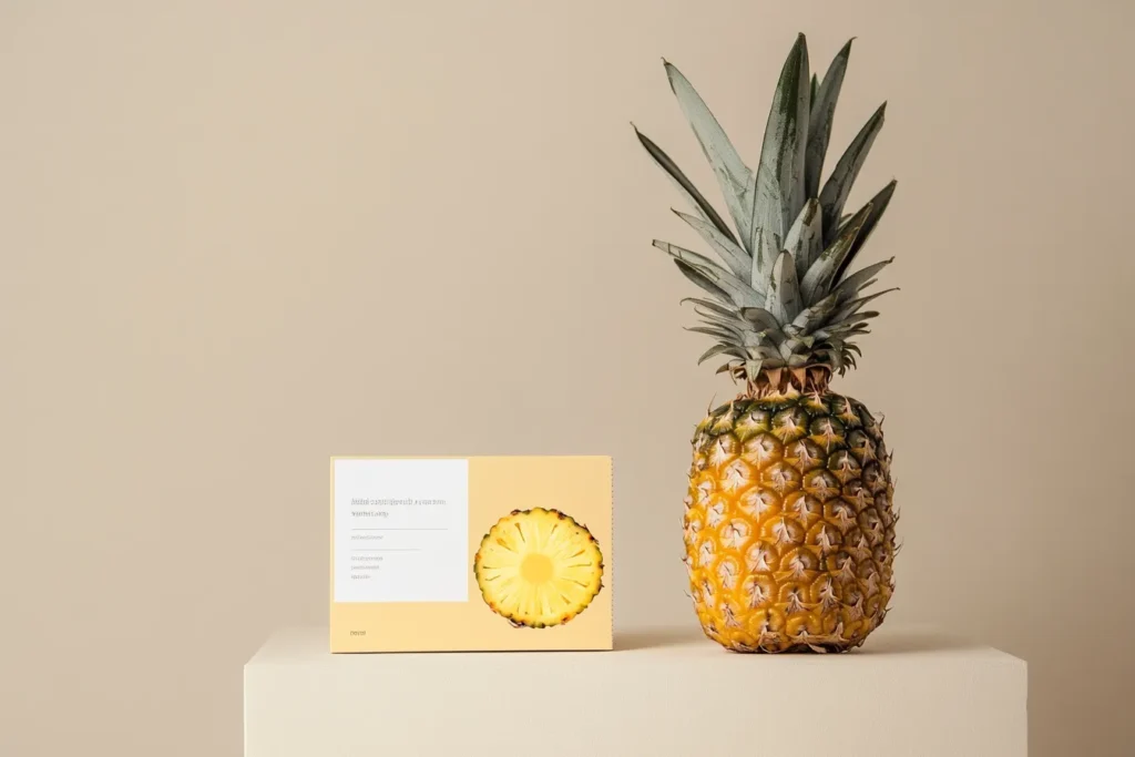 Nutrition facts for a serving of grilled pineapple with cinnamon and honey