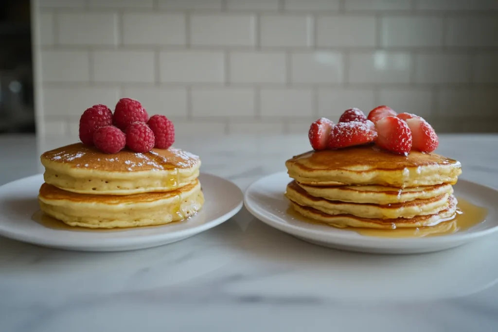 Visual comparison of failed vs perfect protein pancakes